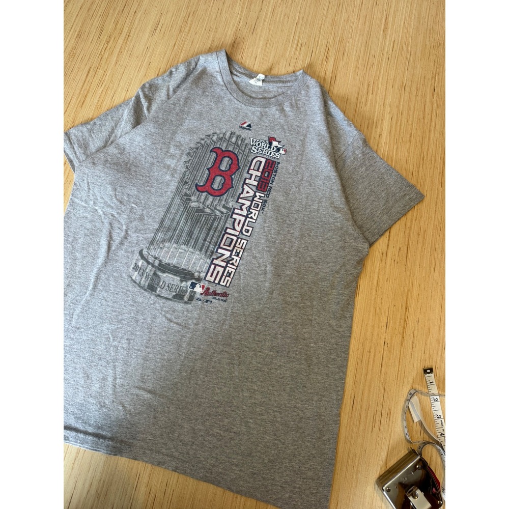 Majestic Boston Red Sox 2013 World Series Champions Gray T-Shirt Mens L
47